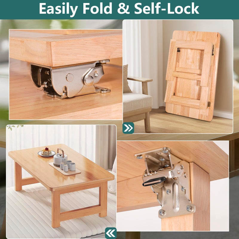 Spiglamm 4 Pack Folding Brackets, Self-Lock Hinge with Screws for Folding Table Legs, Lock Extension Support Bracket Bed Legs, Sliver - Image 4